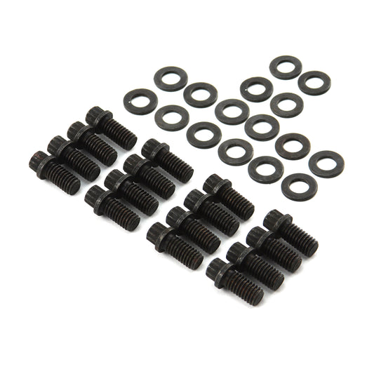 Chevy BBC 454 12 Point Black Oxide Exhaust Header Bolt Kit