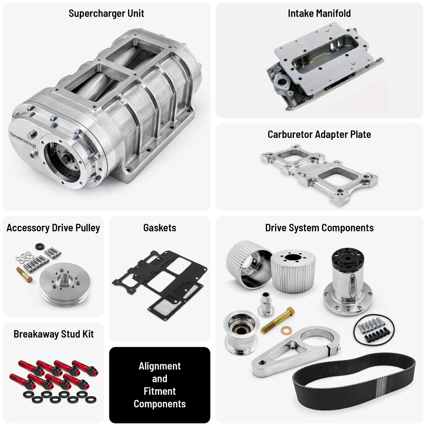 Chrysler Mopar SB 318 360 LA Complete 6-71 Roots Supercharger Blower Kit