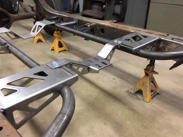 Frame Brace, Chassis Stiffening, Steel, Natural, Weld In, Tri-Five, Kit